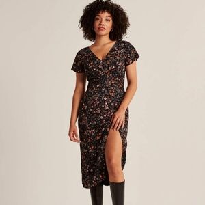 Abercrombie & Fitch V-neck Midi Dress NWT